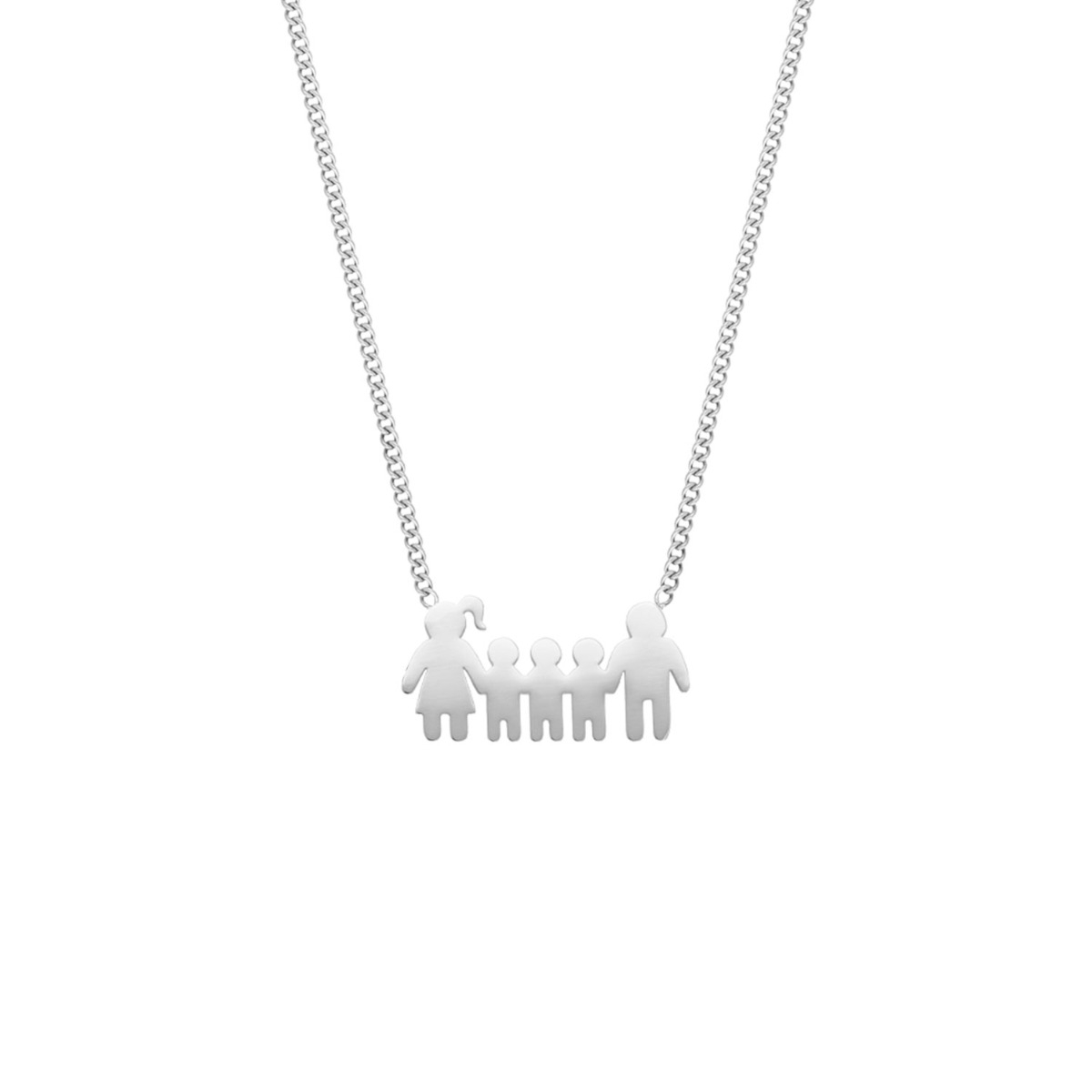 Ketting met man vrouw en drie kinderen
