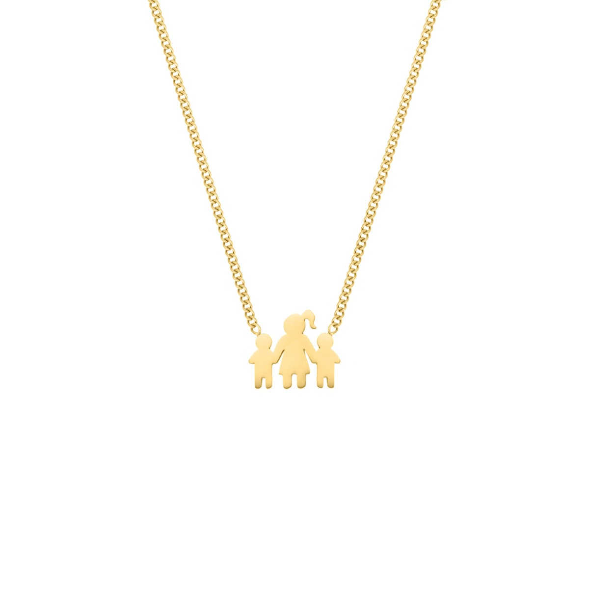 Ketting moeder en twee kinderen goudkleurig