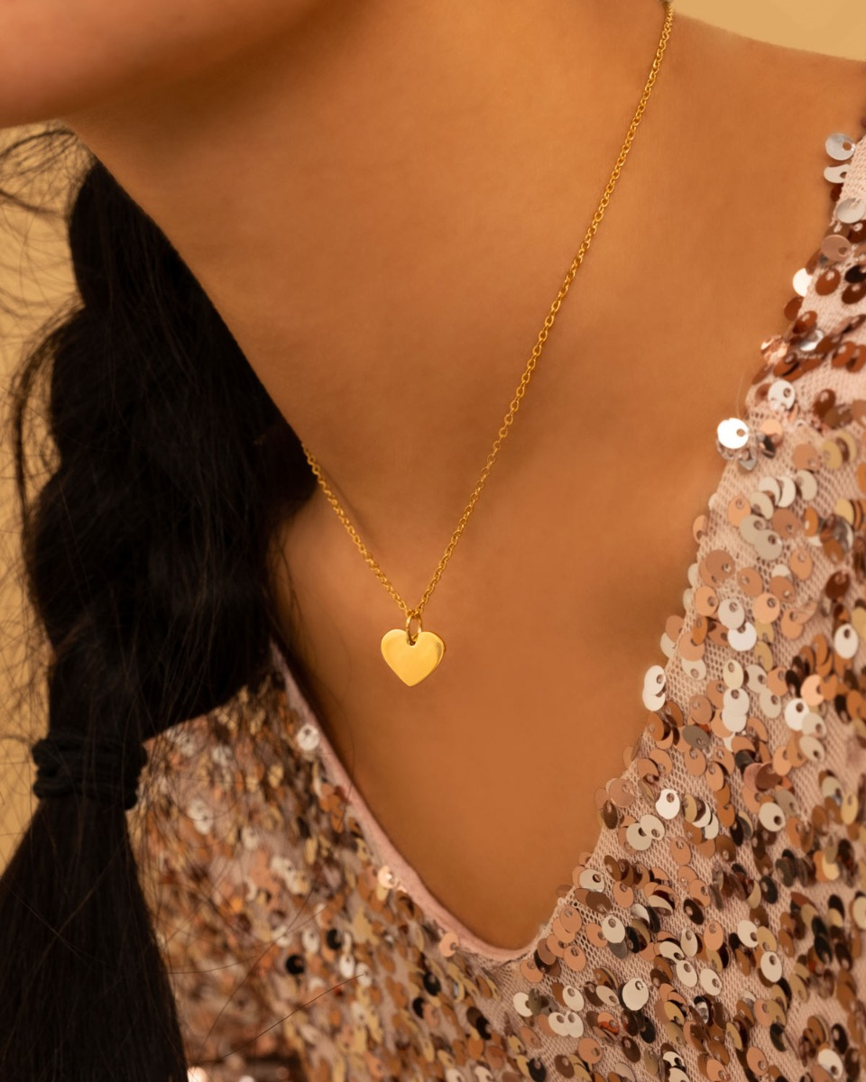 gouden kinder ketting met hartje