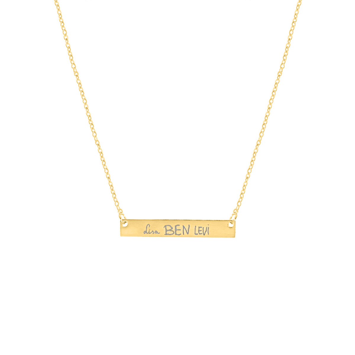 Ketting Met Eigen Tekst Graveren Goudkleurig