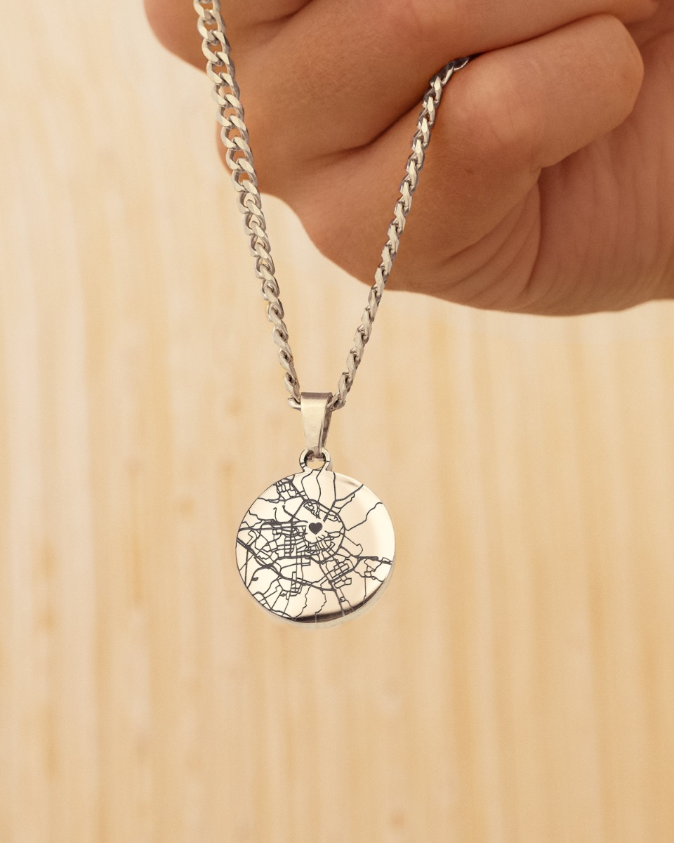 Where we met heren ketting zilver