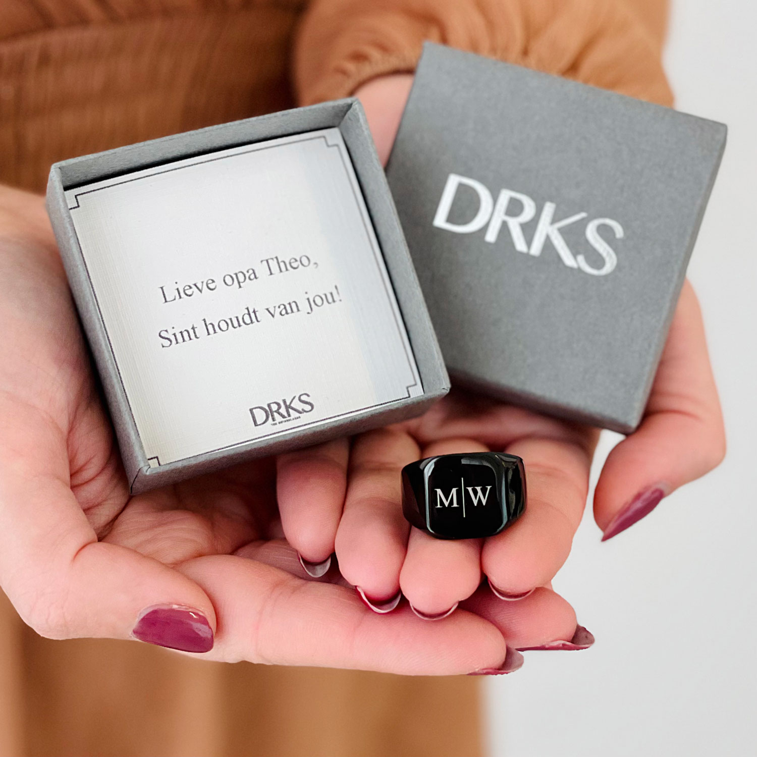 Ring cadeau geven aan jouw vriend met persoonlijke tekst