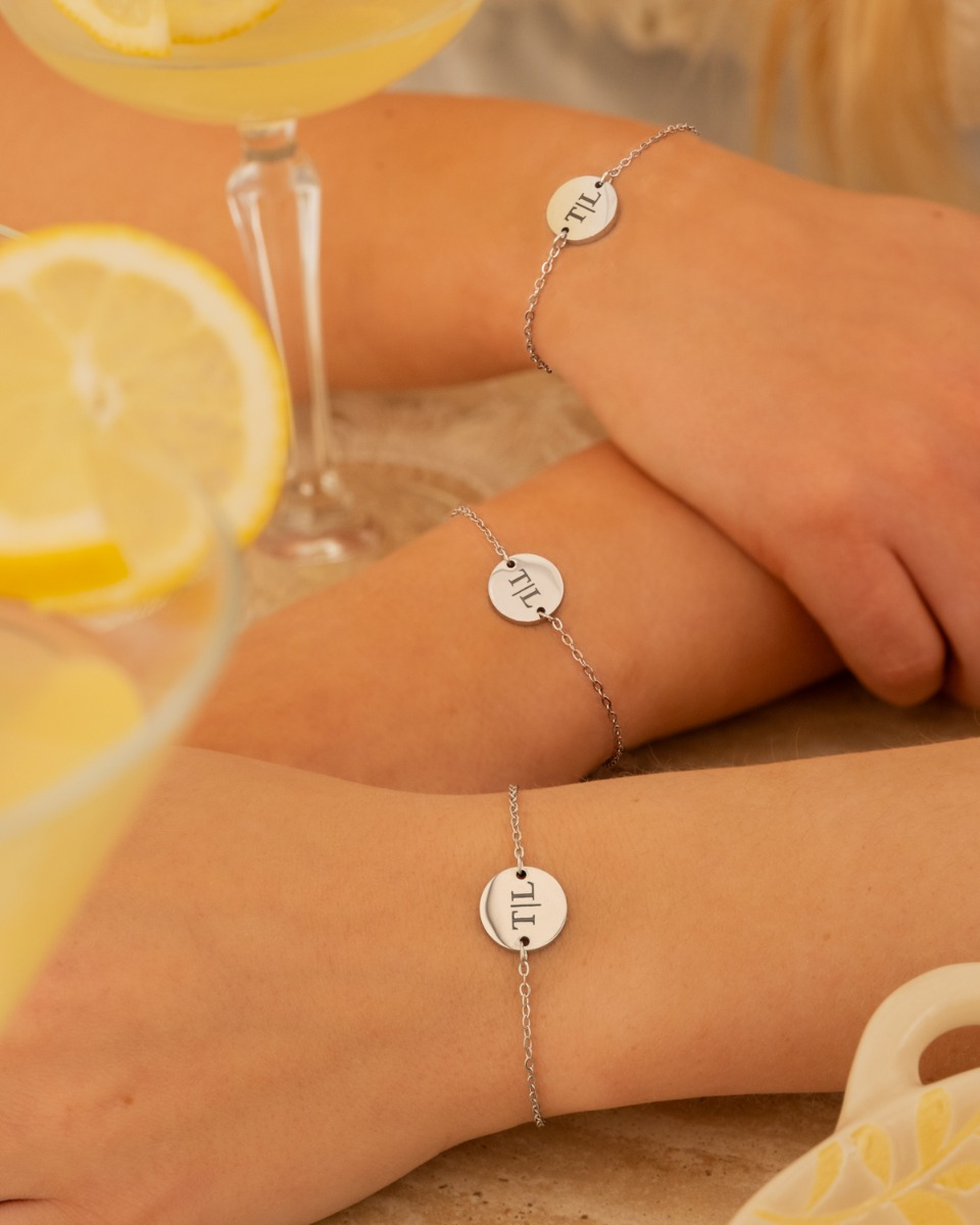 zilveren moeder en dochter armbandjes met drankjes