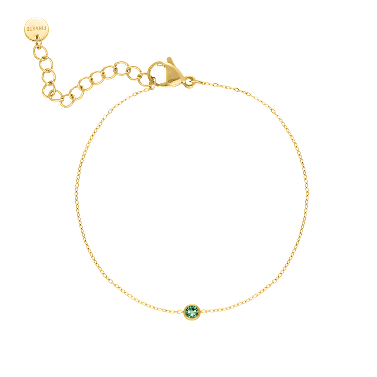 Goudkleurige armband met geboortesteentje