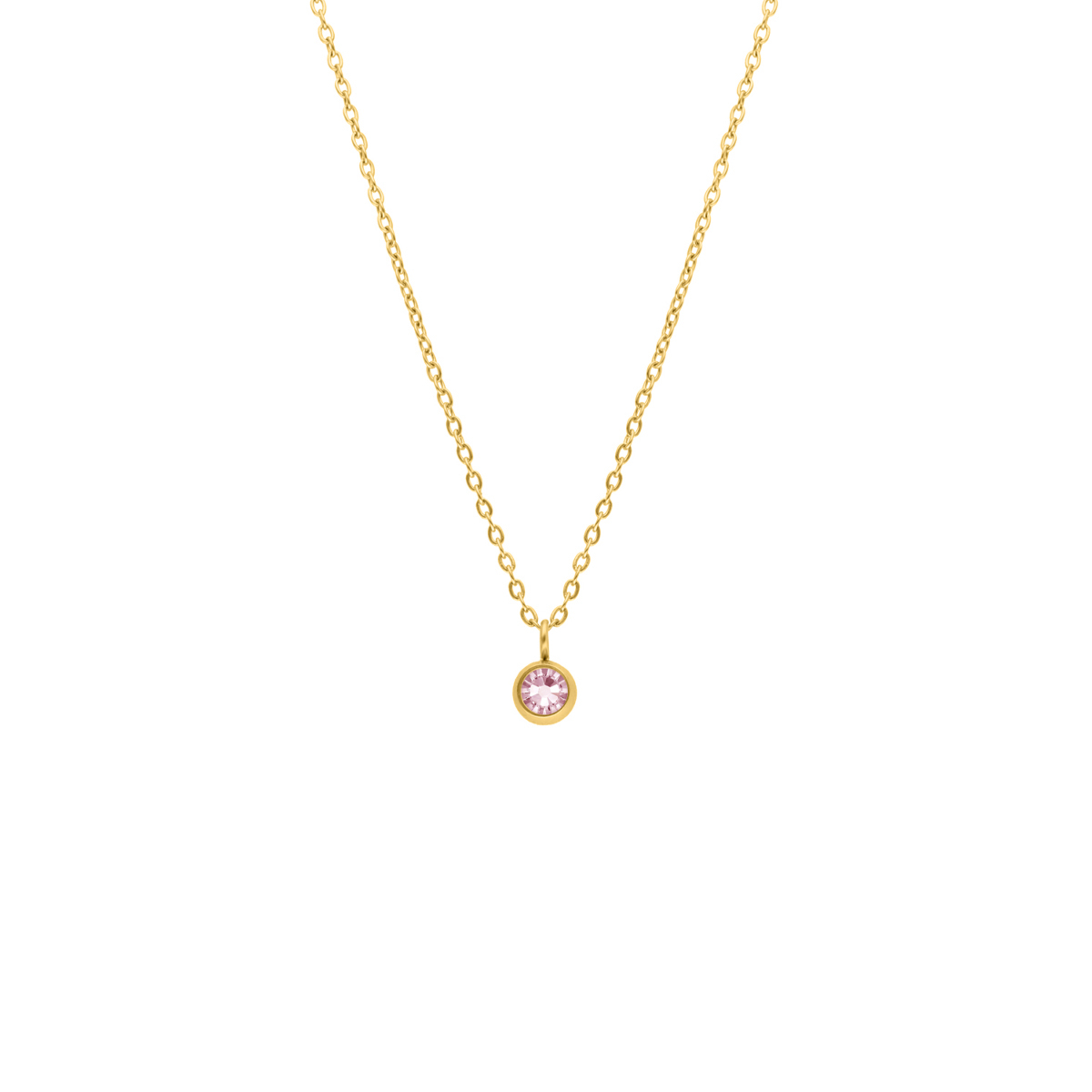 Geboortesteen Ketting Goudkleurig
