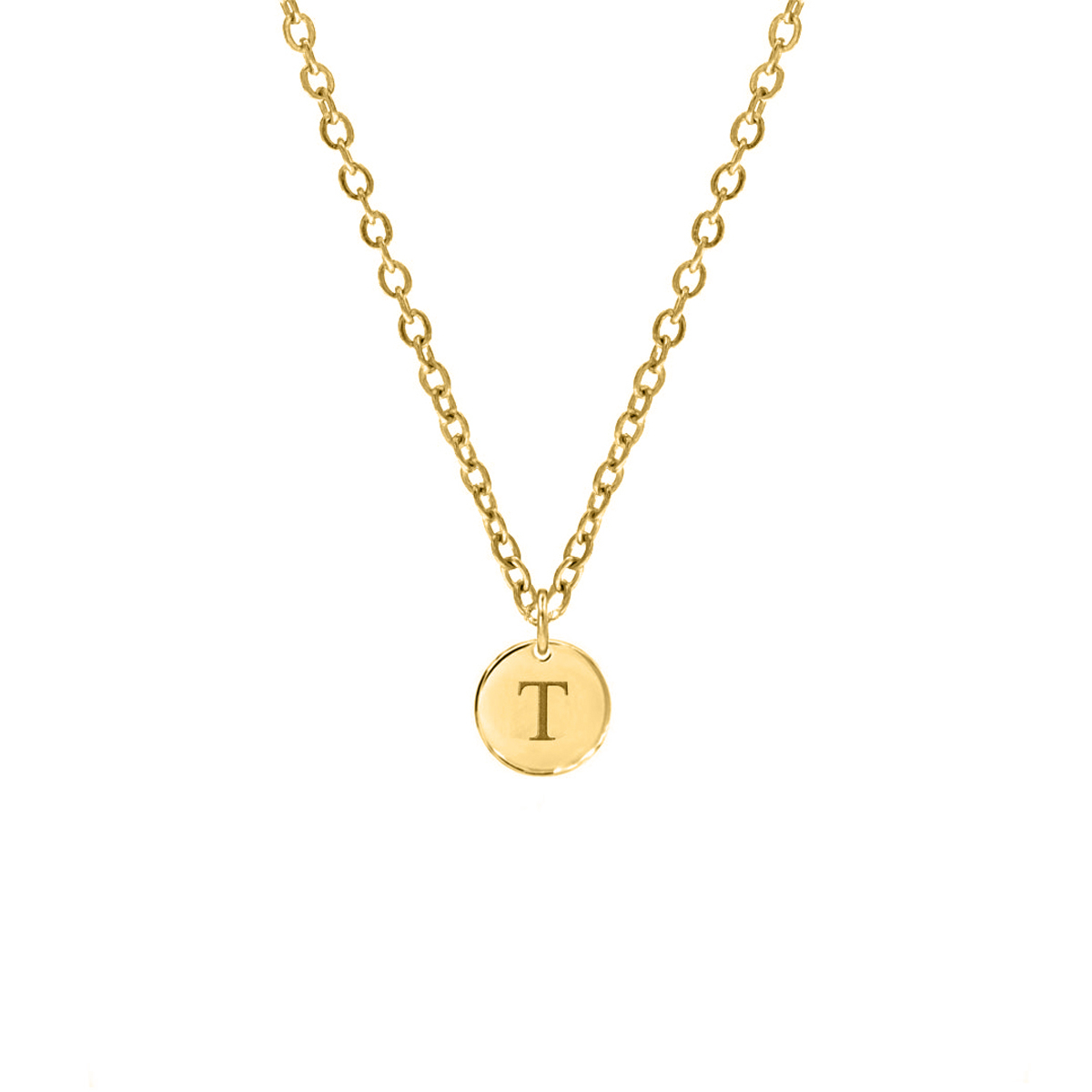 Kinder ketting met letter goudkleurig
