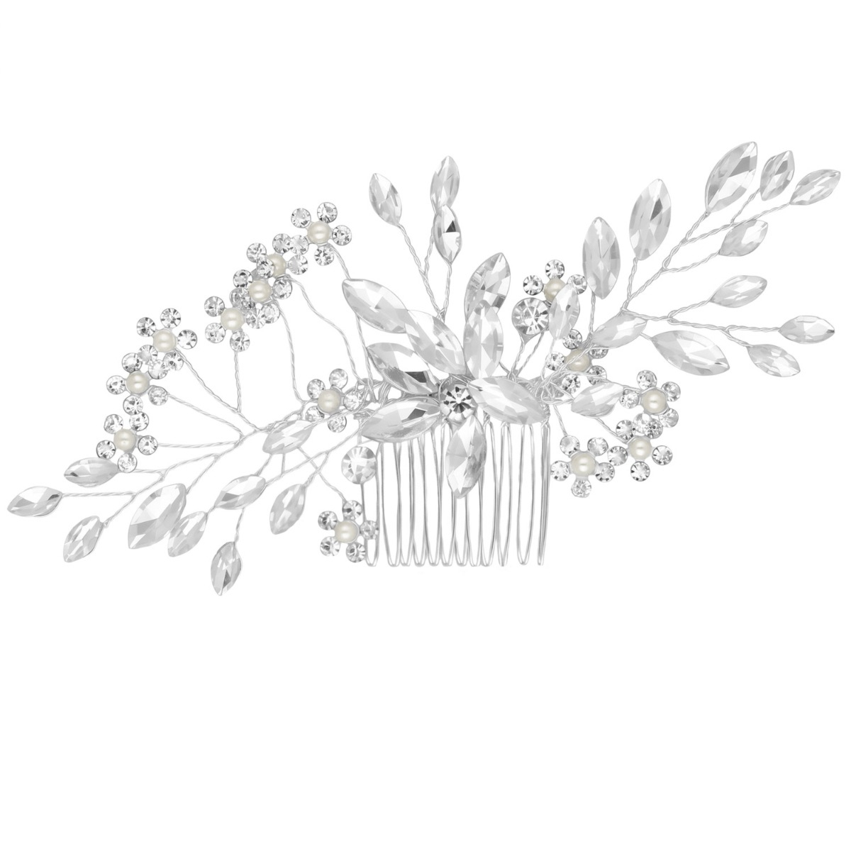Haarkam shiny flowers