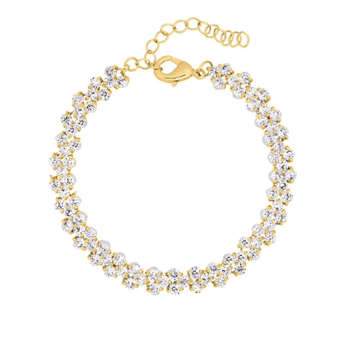 Crystal elegance armband goldplated
