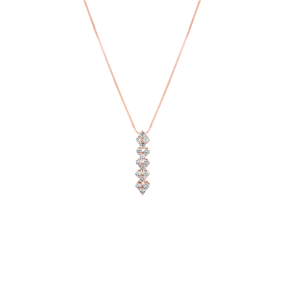 Crystal Elegance Ketting rose goudkleurig