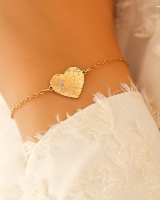 Where we met armband hartje goud
