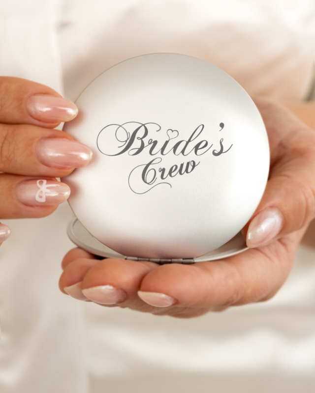 Zilver spiegeltje bride's crew