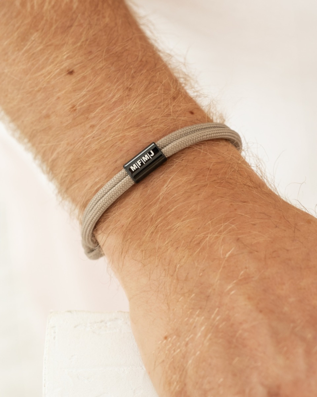 Beige heren armband