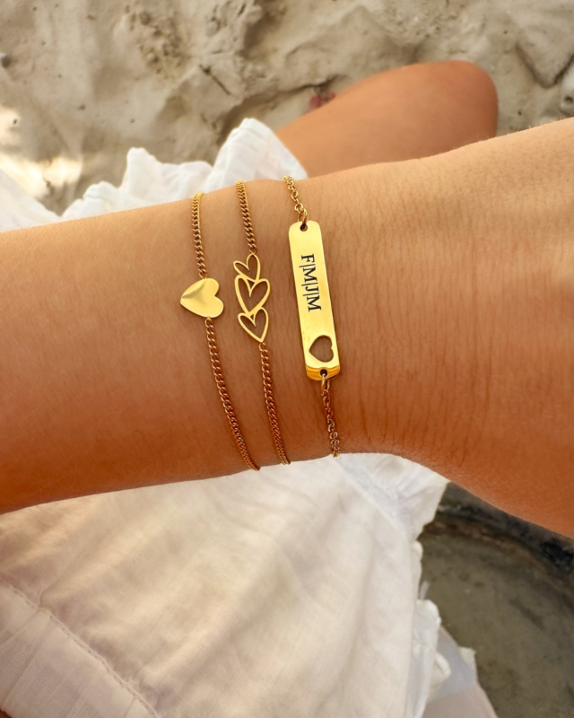 Gouden hartjes armparty