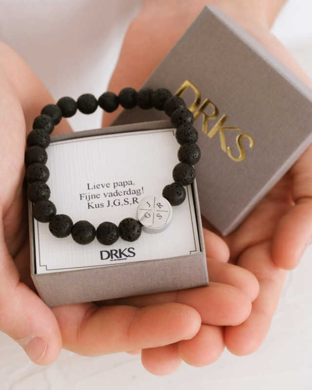 Kralen armband met 4 initialen voor mannen