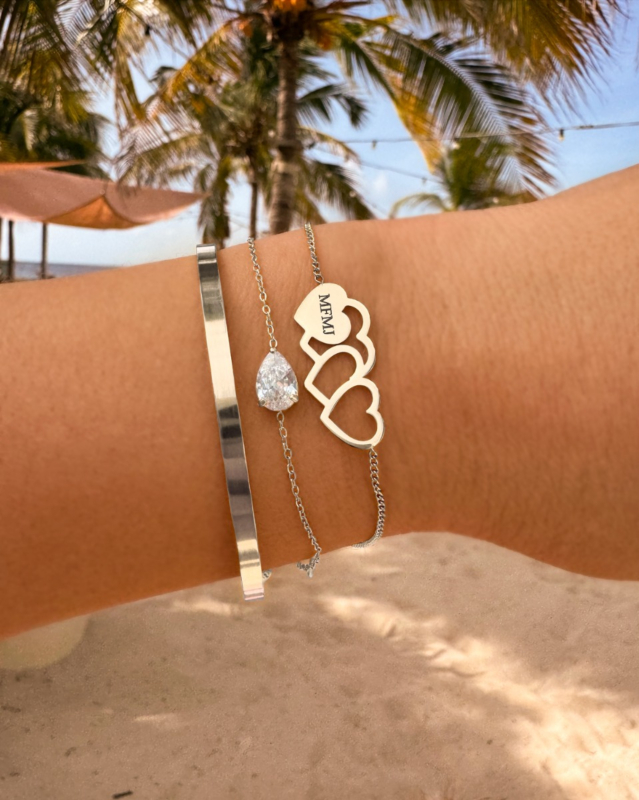Zomerse armparty in het zilver