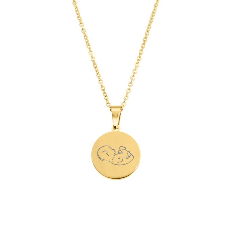 Gouden echo foto ketting