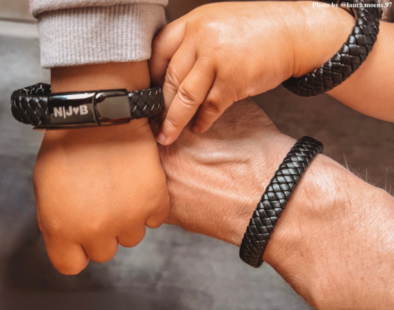 Heren leren armbanden graveerbaar.
