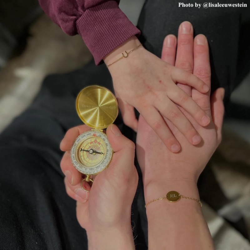 Gouden hoeftijzer armband kinderen