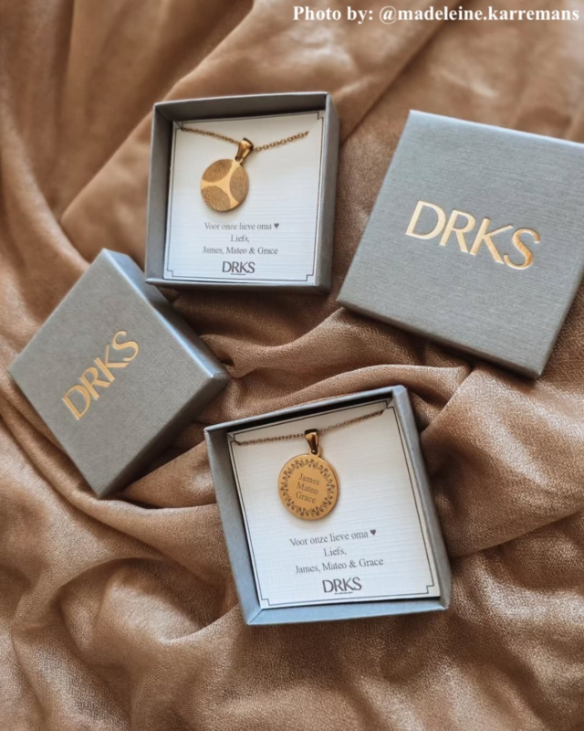 Vingerafdruk gouden ketting.
