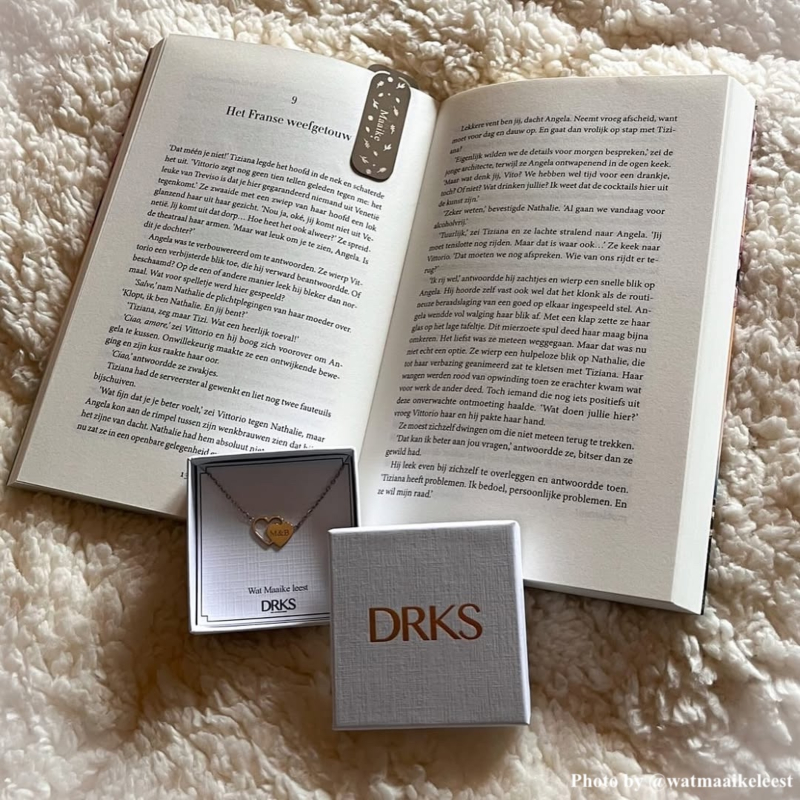 Ketting graveren vintage hartje goudkleurig