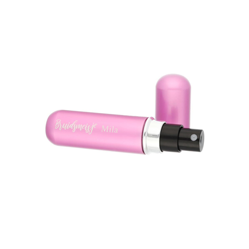 roze bruidsmeisjes parfumverstuiver
