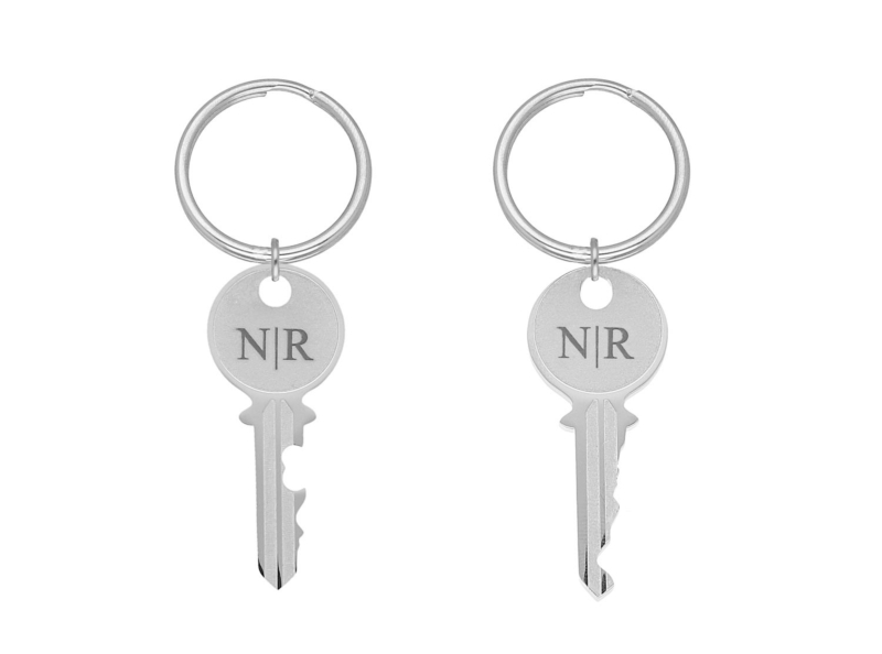 Sleutelhanger sleutels met personalisering
