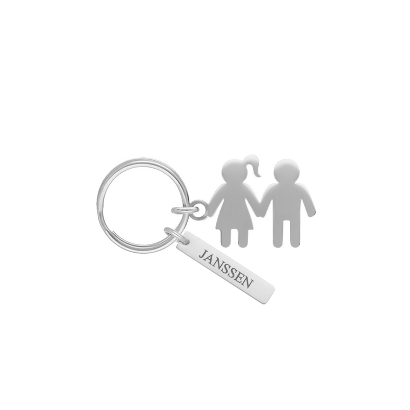 Sleutelhanger man en vrouw met naam