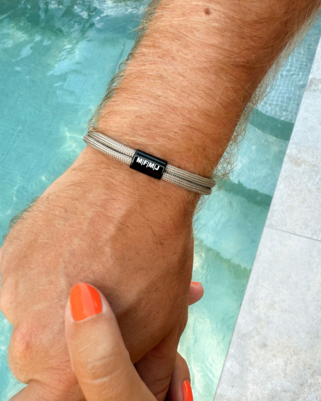 Beige armband voor mannen