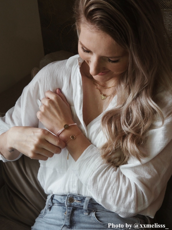 Graveerbare armband vintage goudkleurig
