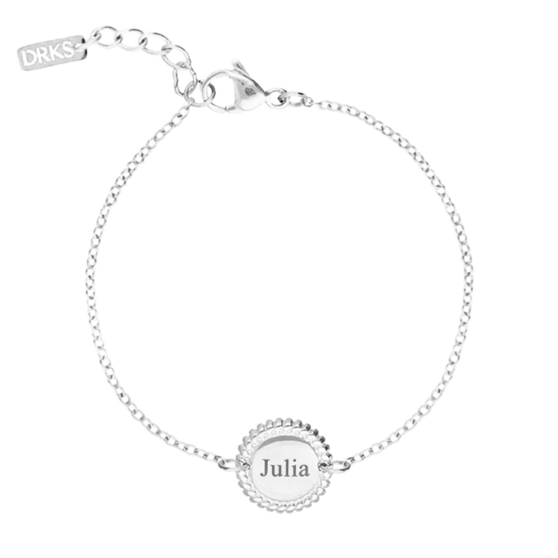 Baby armband met naam zilver