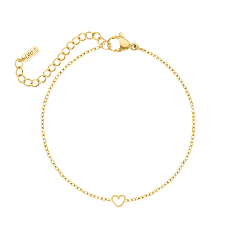 Minimal heart bracelet goldplated