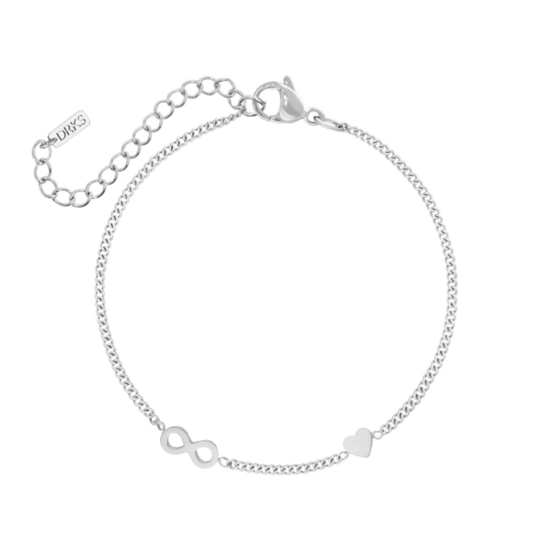 Infinity & heart armband