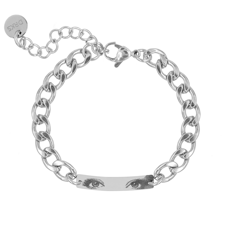 Graveerbare mannen armband met ogen