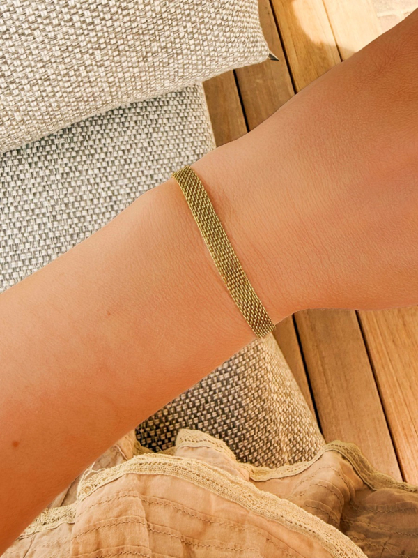 Gouden mesh armband