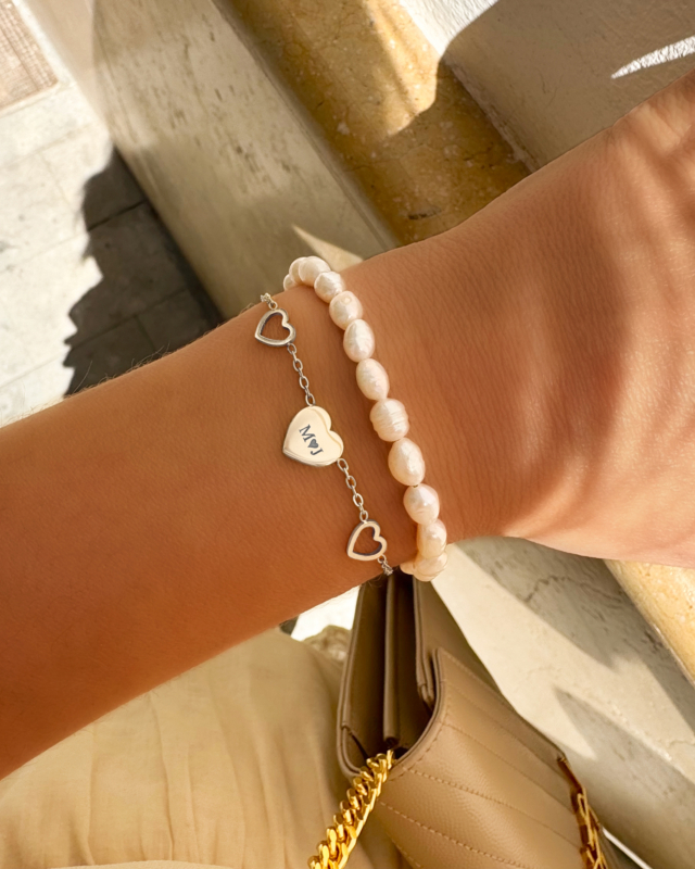 Initial armband with triple love
