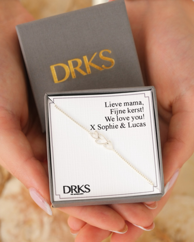 Zilveren hartjes armband als kerst cadeau