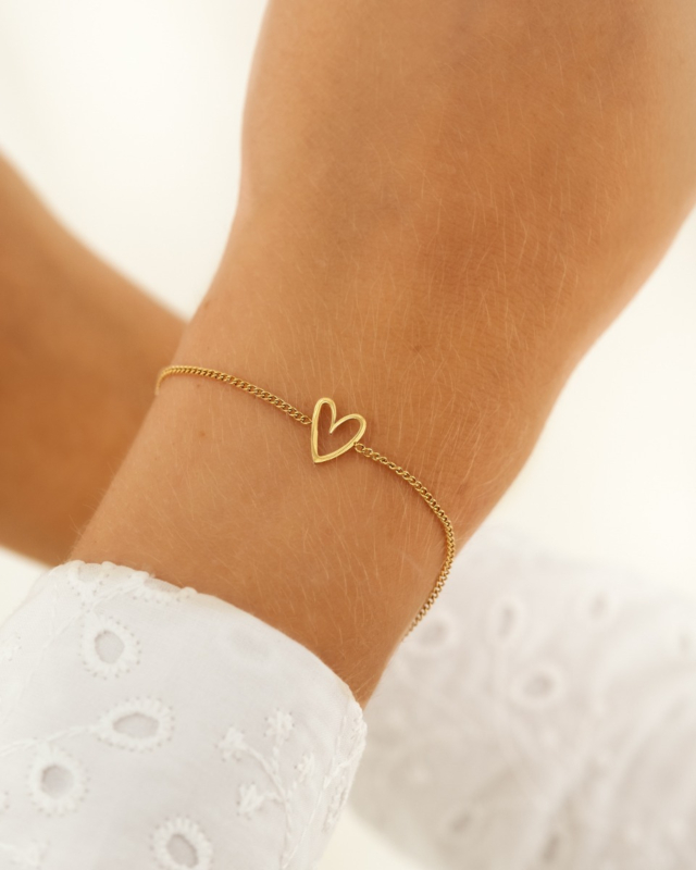 Gouden hartjes armband