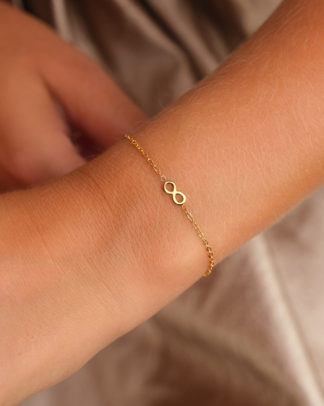 gouden kinder armband met infinity