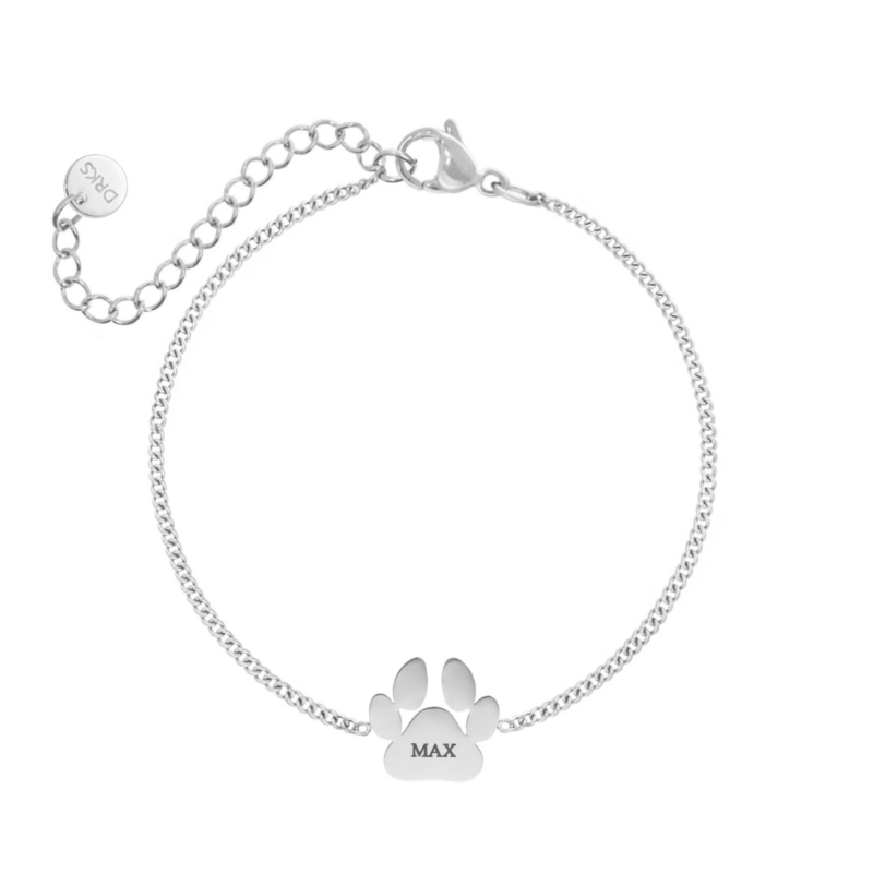 Graveerbare hondenpoot armband