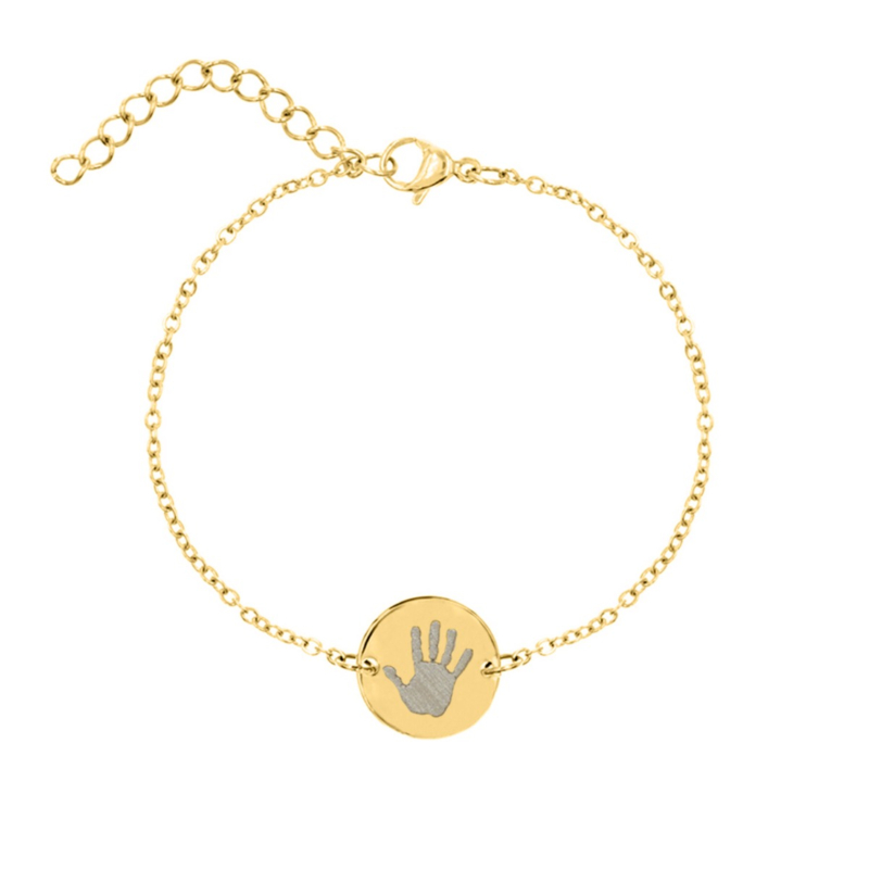 Handafdruk armband goud