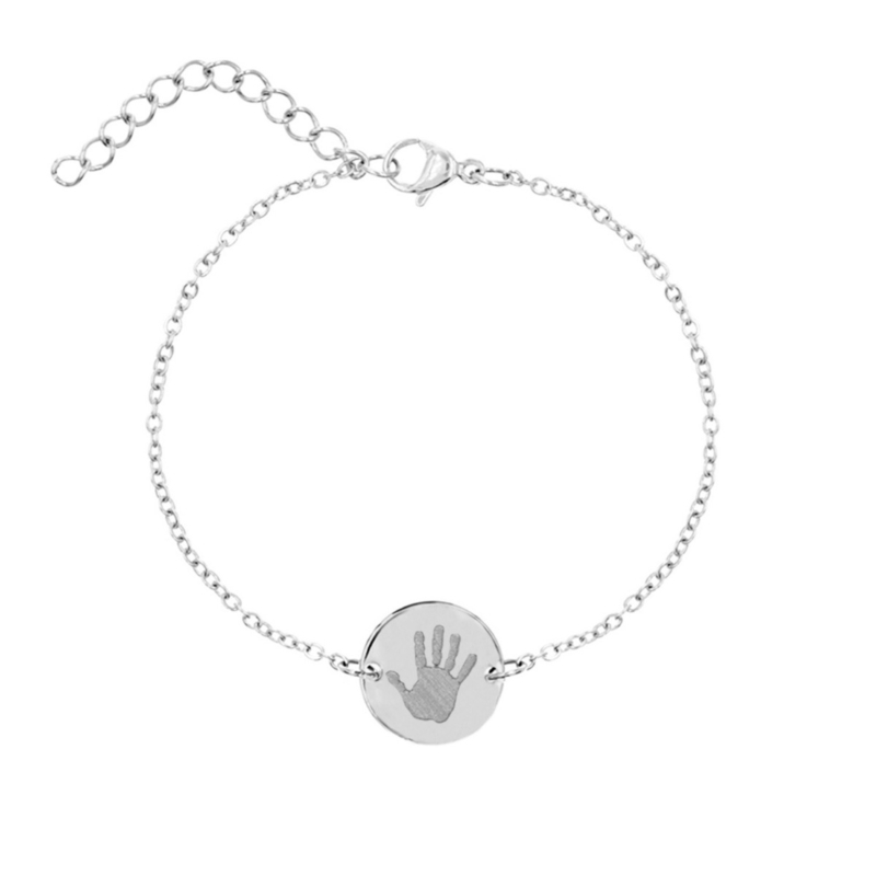 Handafdruk armband zilver