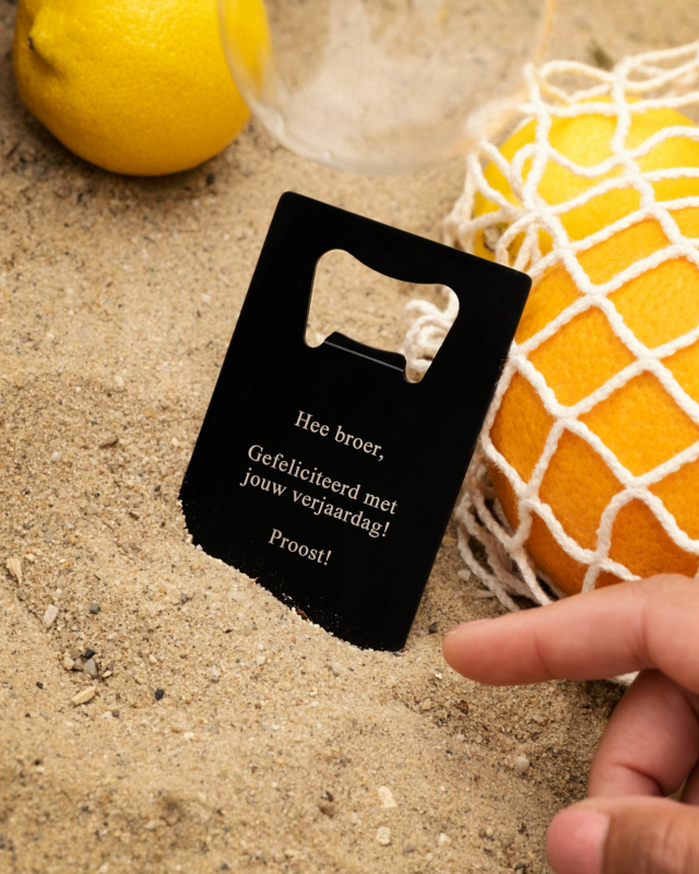 Graveerbare flesopener zwart
