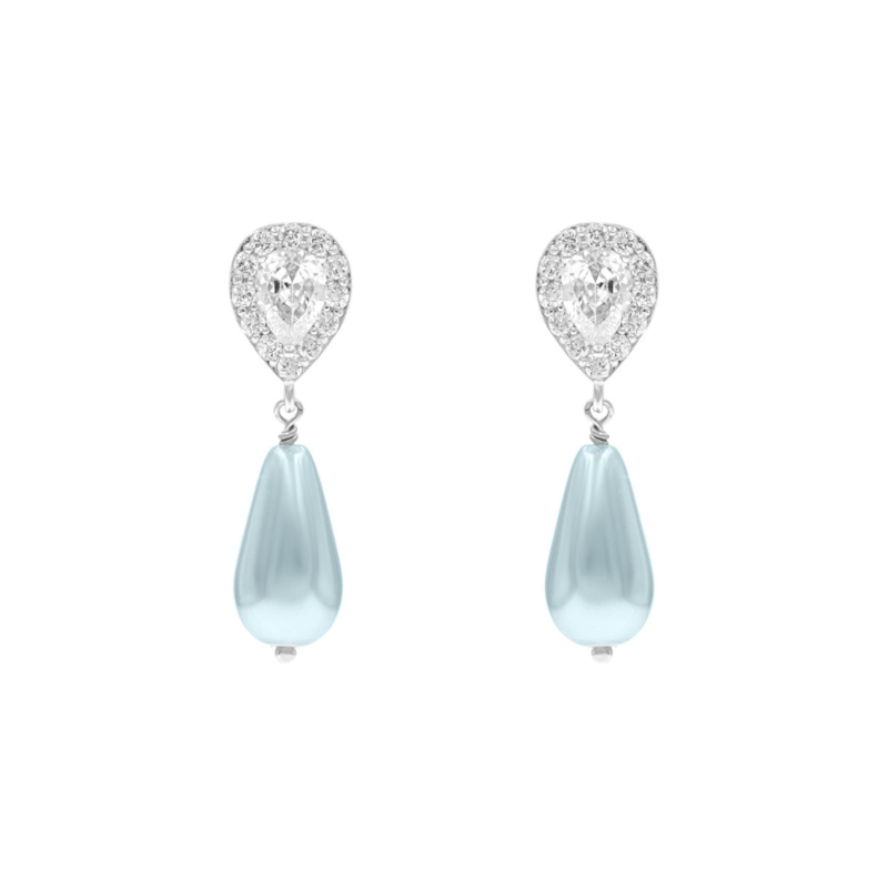 Faux Pearl Earrings Lightblue