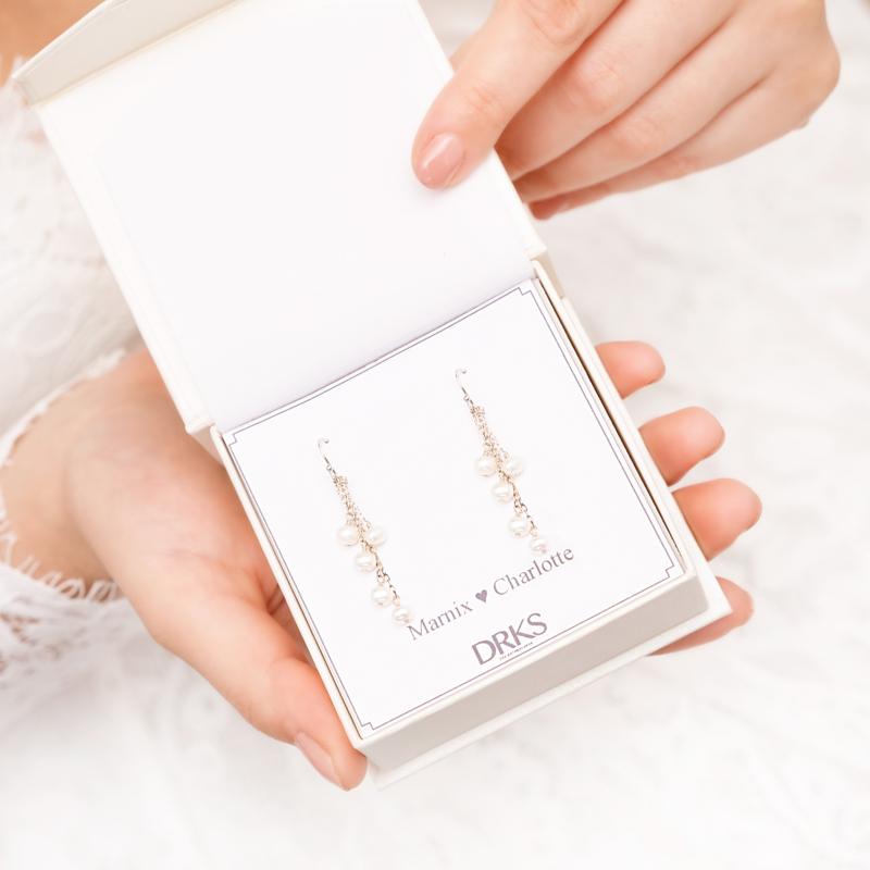 Parel Oorbellen Belle Sterling zilver