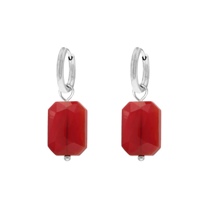 Vintage oorringetjes rood