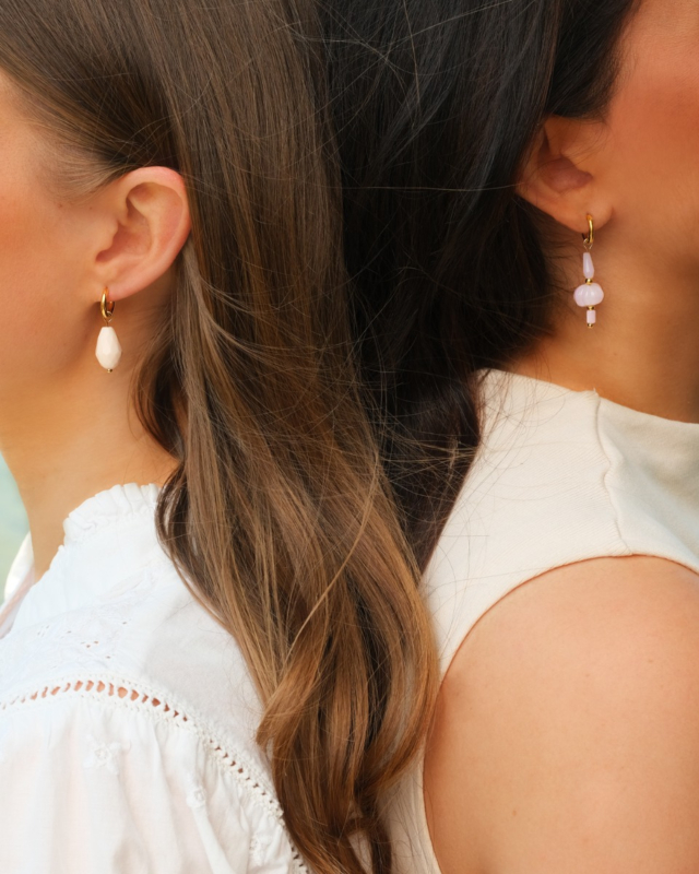 Roze atelier oorbellen van drks