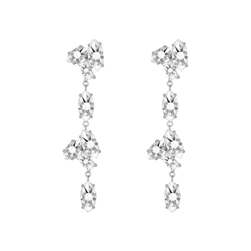 Lange oorbellen met steentjes