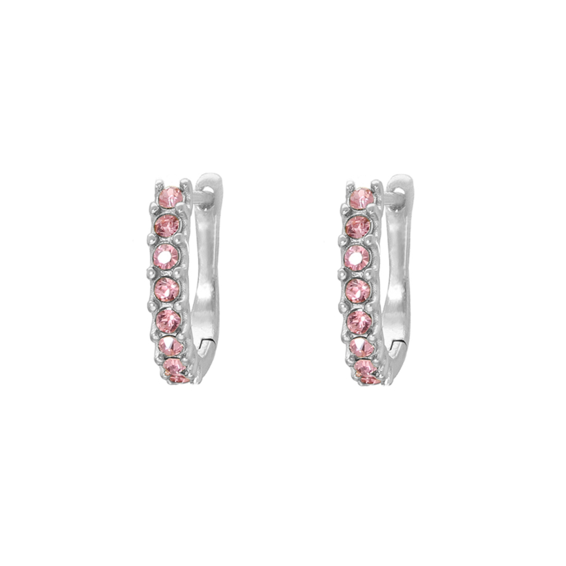 Pink stone earrings