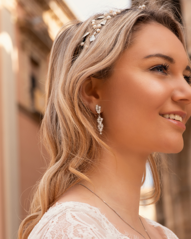 Sparkle oorbellen met pareltjes