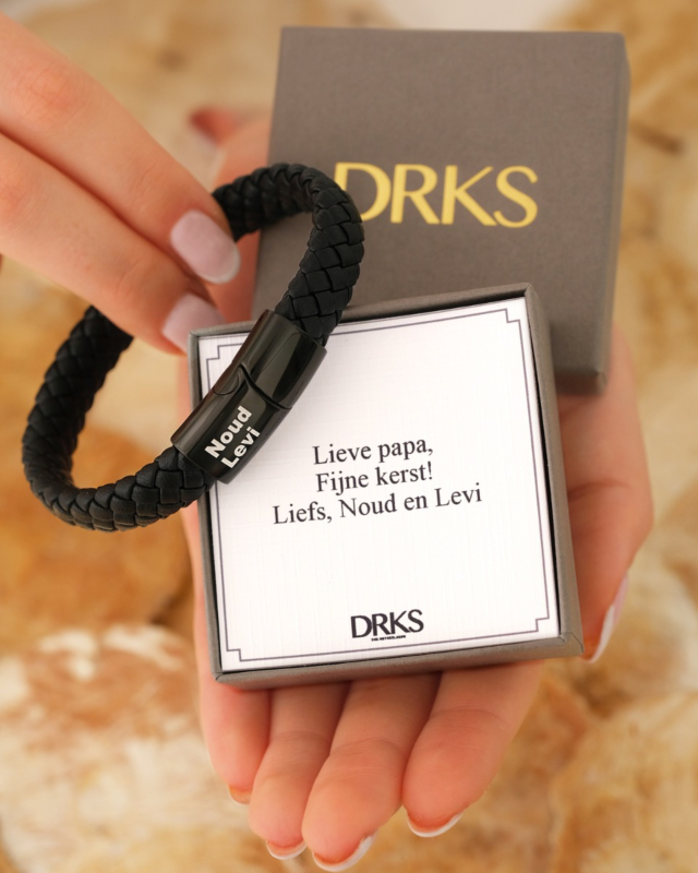 Heren armband voor kerst in sieradendoosje